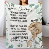 Je t'aime avec un sourire pour la première fête des pères - Couverture personnalisée - Cadeau d'anniversaire pour la fête des pères pour le premier papa